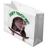 Moo Deng Hippo Große Geschenktüte (Vorderseite Schrägansicht)