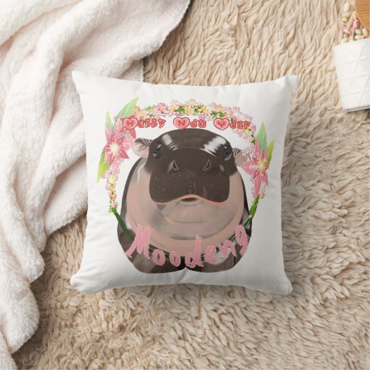 Moo Deng Hippo Pillows Kissen (Decke)