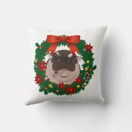 Moo Deng Hippo Pillows Kissen (Rückseite)