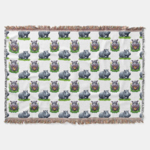 Moo Deng Hippopotamus Tierdesign Decke