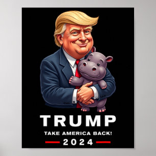 Moo Deng Hippopotamus unterstützen Donald Trump 20 Poster