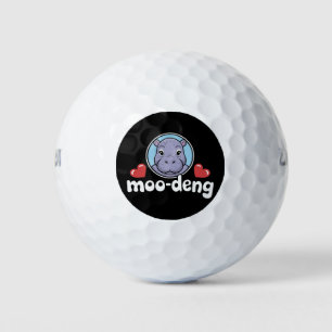 Moo Deng Hüpfer-Schwein im Thai-Bild Baby-Flusspfe Golfball