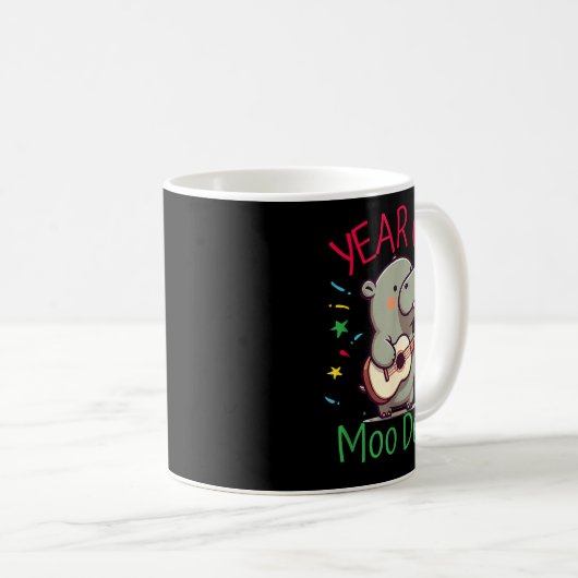 Moo Deng Is A Pygmy Hip Happy New Year Funny  Kaffeetasse (VorderseiteRechts)