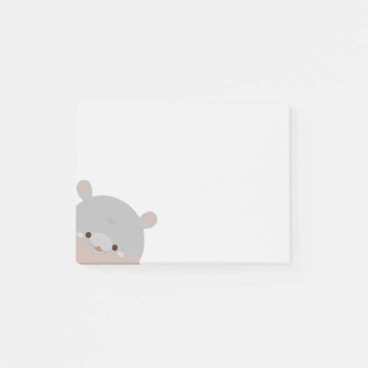 Moo Deng Pygmy Hippo Post-it Notes Klebezettel (Vorderseite)