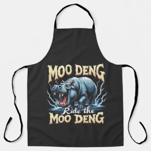 Moo Deng reiten Moo Deng Funny Hippo Schürze