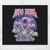 MOO DENG THE BERMOUS BABY PIGMY HIPPO MOODENG BIERFLASCHENETIKETT (Einzelnes Label)