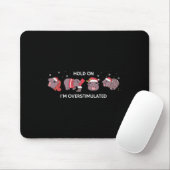 Moo Deng Weihnachtsfeste Ich bin überstimuliert Ba Mousepad (Mit Mouse)