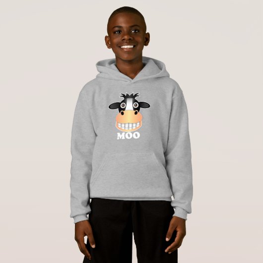 Moo - die Pullover-Hoodie von Kindern Hoodie (Vorne ganz)
