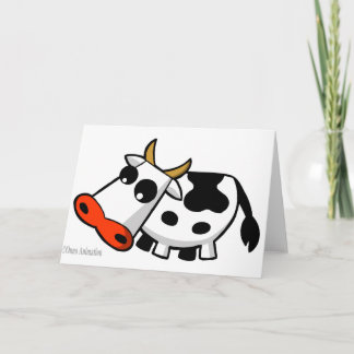 MOO die Schwarzweiss-Kuh Grußkarte Karte