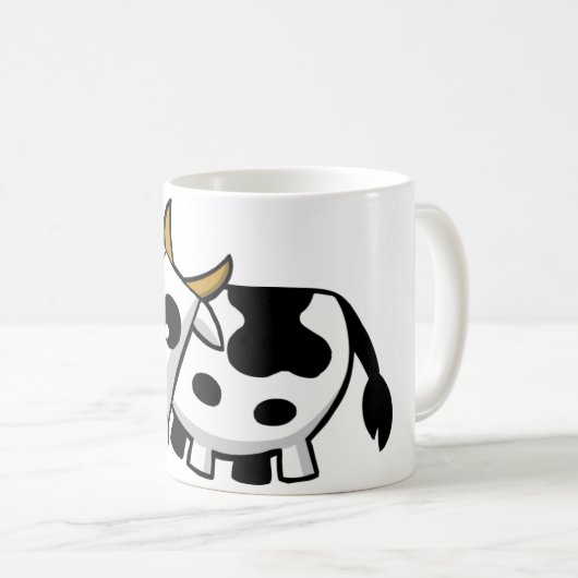 MOO die Schwarzweiss-Kuh Kaffeetasse (VorderseiteRechts)