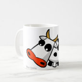 MOO die Schwarzweiss-Kuh Kaffeetasse (Vorderseite Links)
