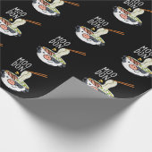 Moo-don Funny Udon Pun Dark BG Geschenkpapier (Ecke)