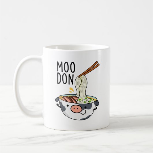 Moo-don Lustiger Udon Wortwitz Kaffeetasse (Links)