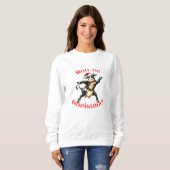 Moo-ee Weihnachten Funny Dancing Cow Sweatshirt (Vorne ganz)