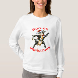Moo-ee Weihnachten Funny Dancing Cow T-Shirt