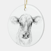 MOO eine junge Jersey-Kuh Keramikornament (Links)