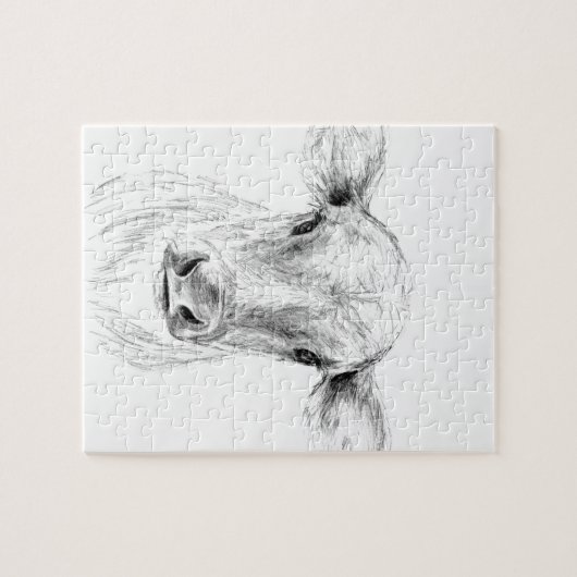 MOO eine junge Jersey-Kuh Puzzle (Horizontal)