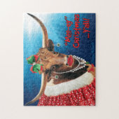 "MOO"-ey Christmas, Longhorn Cow Puzzle (Vertikal)