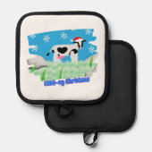 Moo-ey Christmas Topflappen (Vorderseite/Rückseite)