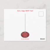 "MOO-ey" Weihnachten, einsame Kuh Postkarte (Rückseite)