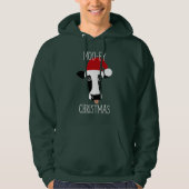 Moo-ey Weihnachtskühe Funny Weihnachtsmann Hoodie (Vorderseite)