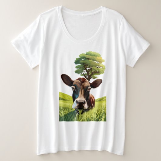 Moo for a Massage Große Größe T-Shirt (Design vorne)