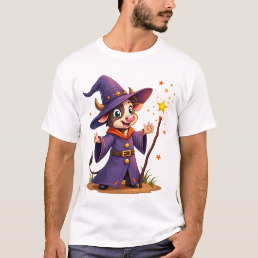 Moo-Gician the Cow Sorcerer T-Shirt (Vorderseite)