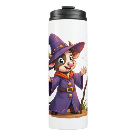 Moo-Gician the Cow Zauberer Thermosbecher (Vorderseite)