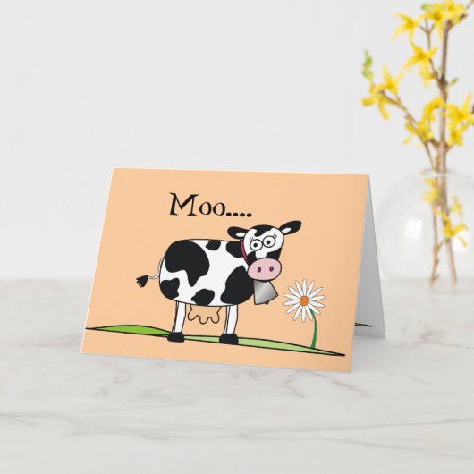 Moo-Happy Mudders Day Karte (Gelbe Blume)