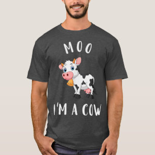 Moo I bin ein Kuh Bauer Metzger Milch Witziger Bau T-Shirt