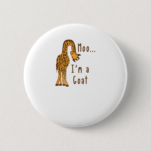 Moo I bin ein Ziegentierzüchter Button (Vorderseite)