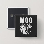 Moo I bin eine Kuhfabrik Button (Vorne & Hinten)