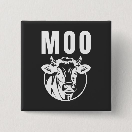Moo I bin eine Kuhfabrik Button (Vorderseite)