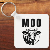 Moo I bin eine Kuhfabrik Schlüsselanhänger (Vorderseite)
