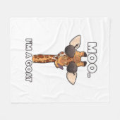 Moo I bin eine Ziege Giraffe Lover Animals Lover Z Fleecedecke (Vorderseite (Horizontal))