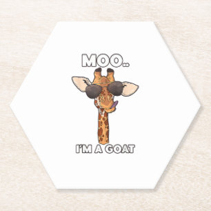 Moo I bin eine Ziege Giraffe Lover Animals Lover Z Untersetzer