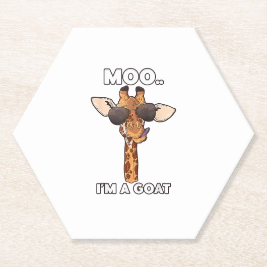 Moo I bin eine Ziege Giraffe Lover Animals Lover Z Untersetzer (Vorderseite)