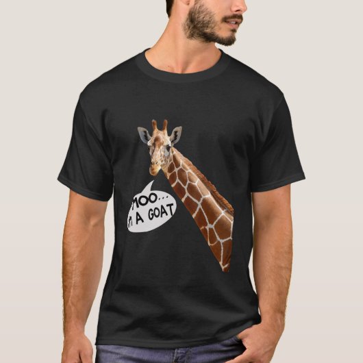 Moo I bin eine ZiegenGiraffe Männer Frauen Kinder, T-Shirt (Vorderseite)