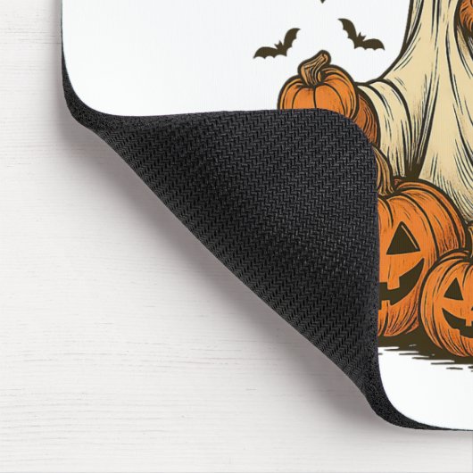 Moo... I Gemein Boo Bullsheet Cow Ghost Halloween Mousepad (Ecke)
