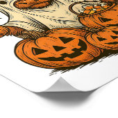 Moo... I Gemein Boo Bullsheet Cow Ghost Halloween Poster (Ecke)