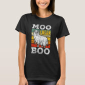 Moo I Gemein Boo Ghost Cows Kuh Halloween T-Shirt (Vorderseite)