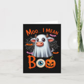Moo I Gemein Boo Halloween Bauer Cosplay Boo Gh Karte (Vorderseite)