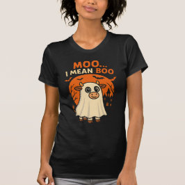 Moo... I gemein Boo - Niedliche Halloween-Kuh - T-Shirt