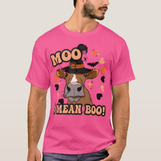 Moo I gemein boo niedliche Halloween Kuh Western F T-Shirt