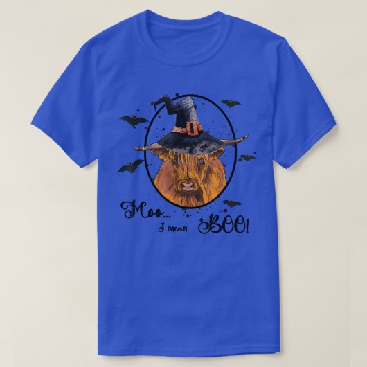 Moo I Gemein Boo Niedlichen Halloween Kuh Western T-Shirt (Design vorne)