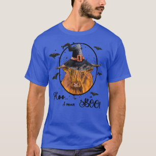Moo I Gemein Boo Niedlichen Halloween Kuh Western  T-Shirt
