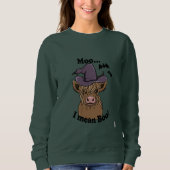 Moo I Gemein Boo Witch Kuh Sweatshirt (Vorderseite)