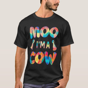 Moo ich bin ein Kuh Halloween Kostüm Malerei T-Shirt