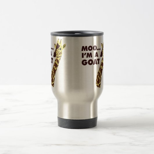 MOO… Ich bin eine Ziege - Giraffe Reisebecher (Mittel)
