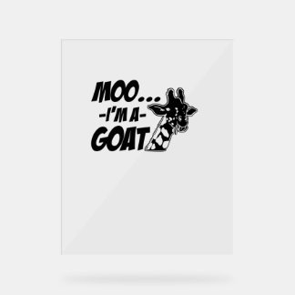Moo... Ich bin Zoogoer Funny Giraffe Z Acrylschild